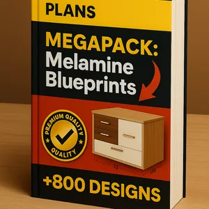 Imagen de portada para Ebook 800+ Melamine Wood Furniture Plan Pack