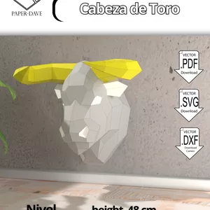 Imagen de portada para Ebook Toro Cabeza Papercraft