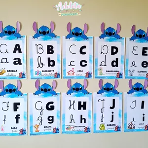 Imagem de capa para o Ebook Alfabeto 4 tipos de letra Stitch 