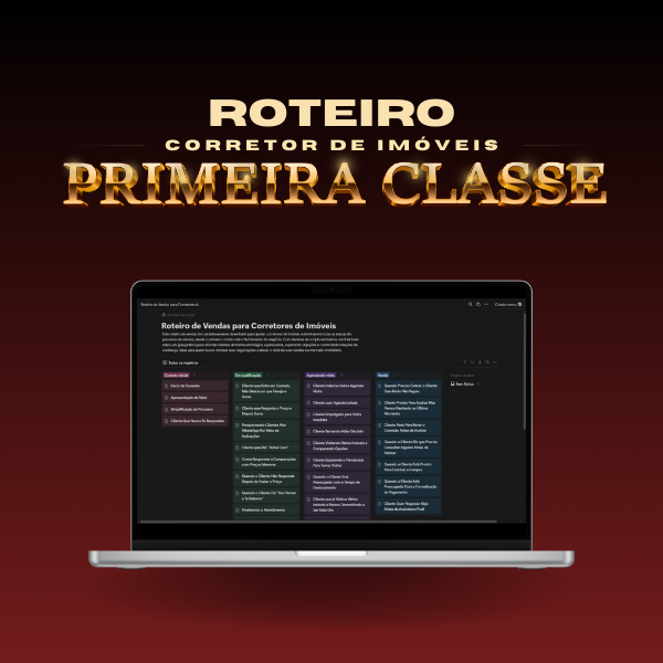Imagem do curso Roteiro de Vendas para Corretores de Imóveis Primeira Classe