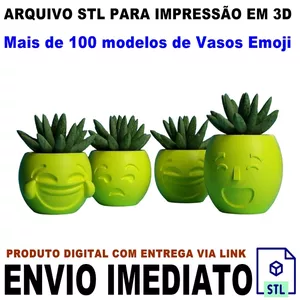 Imagem de capa para o Curso online STL Para Impressão 3D - Vasos Emoji