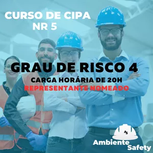 Imagem de capa para o Curso online Curso de CIPA - NR 5 - GRAU 4 - REPRESENTANTE NOMEADO