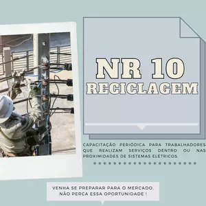 Imagem principal do produto Curso Reciclagem da NR 10 Básico - Segurança em Instalações e Serviços em Eletricidade: 8 horas