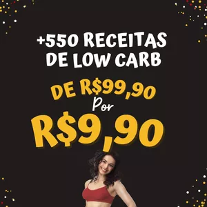 Imagem de capa para o Ebook +550 Receitas Low Carb