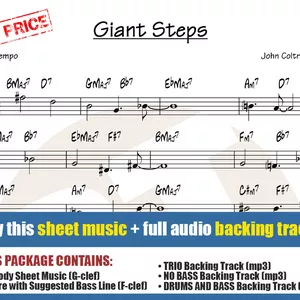Cover image for Online course Giant Steps (Sheet Music + Backing Tracks)