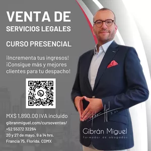 Imagen de portada para Evento presencial X - Venta de servicios legales presencial
