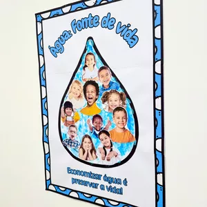 Imagem de capa para o Ebook Cartaz Colaborativo e Atividade Dia da Água - Clube da Prof 