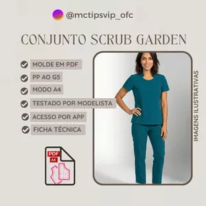 Imagem de capa para o Ebook MOLDE EM PDF_A4_CONJUNTO SCRUB GARDEN 