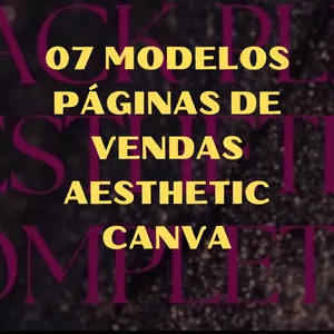 Imagem de capa para o Ebook 07 PÁGINAS DE VENDAS MODELOS AESTHETIC NO CANVA 