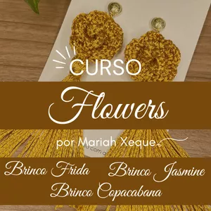 Imagem de capa para o Curso online Curso Flowers - Brinco Frida + 02 Modelos Bônus