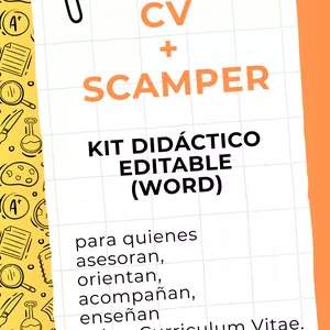 Imagen de portada para Ebook Curriculum + SCAMPER: Kit didáctico online editable (Word)