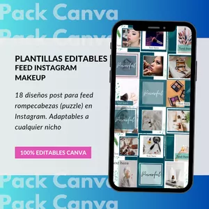 Imagen de portada para Ebook Plantillas makeup / maquillaje - Canva 