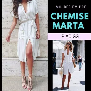 Imagem de capa para o Ebook Molde Chemise Marta