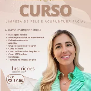 Imagem de capa para o Curso online Limpeza de Pele e Acupuntura Estética Facial 