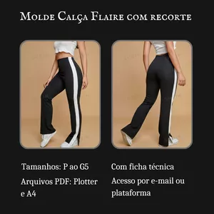 Imagem de capa para o Ebook MOLDE CALÇA FLAIRE COM RECORTE