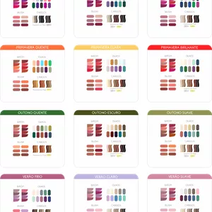 Imagem de capa para o Ebook Cards Digitais de Maquiagem Método Sazonal Expandido AMC Cores