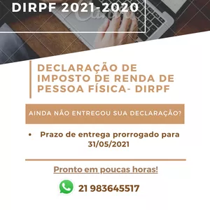Imagem de capa para o Serviço online Faça sua Declaração de Imposto de Renda 2021 - Não perca o prazo de entrega