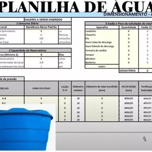 Imagem de capa para o Ebook Planilha Hidraulica + Bonus (Aquecedor Boiler e Passagem) - Com video