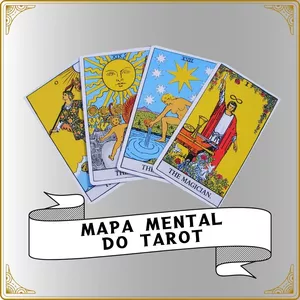 Imagem de capa para o Ebook Mapa Mental do Tarot:  A Jornada de Autoconhecimento