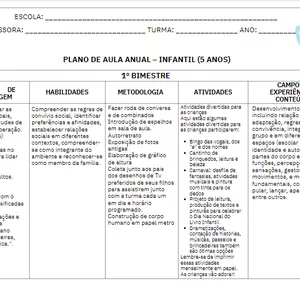 Imagem de capa para o Ebook PLANEJAMENTO ANUAL EDUCAÇÃO INFANTIL