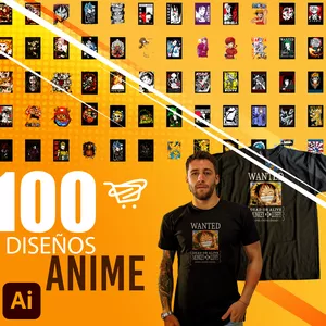 Imagen de portada para Curso online 100 DISEÑOS DE ANIME EN ILLUSTRATOR