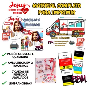Imagem de capa para o Ebook JESUS MÉDICO DOS MÉDICOS MATERIAL COMPLETO PARA IMPRIMIR 💊🥼🩺😍