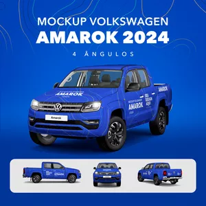 Imagem de capa para o Ebook MOCKUP VOLKSWAGEN AMAROK - 4 ÂNGULOS