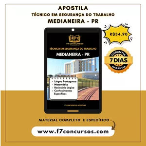 Imagem de capa para o Ebook Apostila Técnico em Segurança do Trabalho de Medianeira - PR
