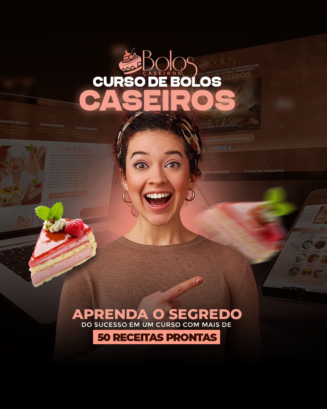 Imagem do curso Curso de Bolos Caseiros em Video Aulas