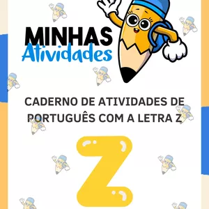 Imagem de capa para o Ebook Caderno com 9 Atividades de Português com a Letra Z