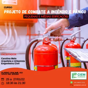 Imagem principal do produto CURSO Projeto de Combate a Incêndio e Pânico – pequenas e médias edificações  