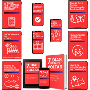 Imagem de capa para o Ebook “7 Dias Para Ele Voltar – Método Rápido para Trazer o Seu Amor de Volta” + 9 Presentes Especiais Para Reconquista Imediata