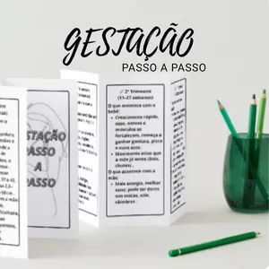 Imagem de capa para o Ebook Folder Educativo: Trimestres da Gestação de Forma Visual e Simplificada
