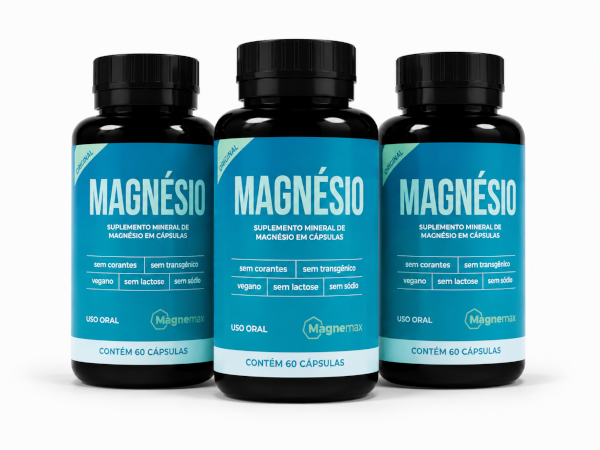 Kit 3 Magnésio 60 Cápsulas