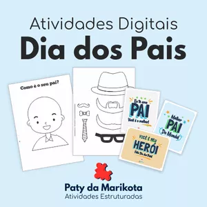 Imagem de capa para o Ebook Atividade Estruturada da Marikota - Dia dos Pais