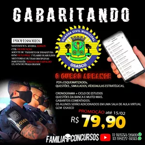 Imagem do curso GCM OSASCO- PREPARAÇÃO ESQUEMATIZADA