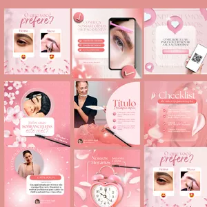 Canva Pack Design De Sobrancelhas, Micropigmentação e Cílios + BÔNUS por Graziela Aparecida Rocha