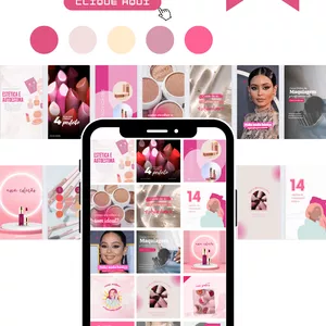 Imagem de capa para o Curso online Maquiadora PACK Canva | FEED, STORIES E CAPA DE DESTAQUE