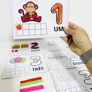 Imagem de capa para o Ebook Números com Massinha