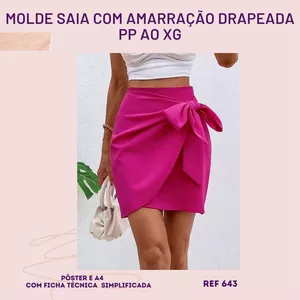 Imagem de capa para o Ebook molde saia com amarração drapeado pp ao xg