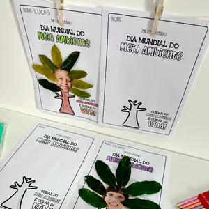 Imagem de capa para o Ebook Atividade Artes com Folha- Meio Ambiente