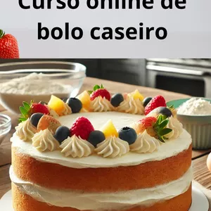 Imagem de capa para o Curso online Encantos do bolo caseiro