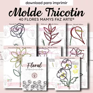 Imagem de capa para o Curso online Moldes de Flores para Tricotin 