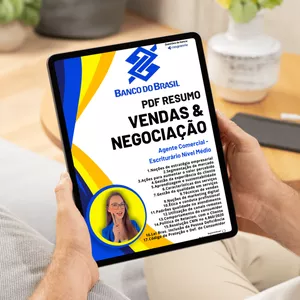 Imagem de capa para o Ebook APOSTILA DE TEORIA DE VENDAS E NEGOCIAÇÃO PARA O BANCO DO BRASIL 2025