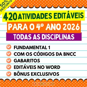 Imagem do curso ATIVIDADES - 4º ANO - BNCC 2026