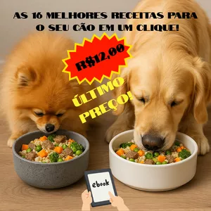 Imagem de capa para o Ebook 16 RECEITAS NATURAIS PARA CÃES