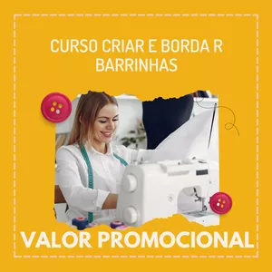 Imagem de capa para o Curso online CRIAR E BORDAR BARRINHAS 