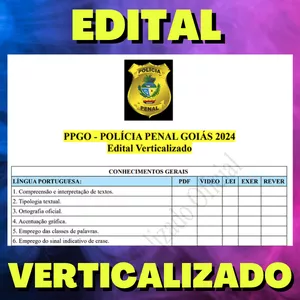 Imagem de capa para o Ebook PPGO - POLÍCIA PENAL GOIÁS 2024 - Edital Verticalizado