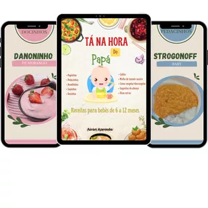 Imagem de capa para o Ebook Mega Receitas para bebês - de 6 a 12 meses