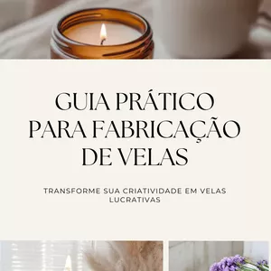 Imagem de capa para o Ebook Guia Prático para  Fabricação Velas Aromáticas